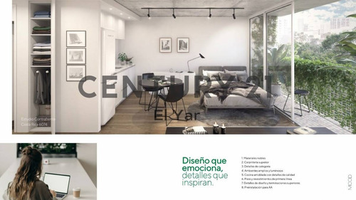 Imagen 10 de 13 de Venta Monoambente Contrafrente C/ Balcon 31,2 M2 Uf 902 Piso 9 Palermo Apto Prof