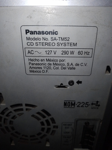 Minicomponente Panasonic Sa-tm52 (cerebro) Gris 180 W (Usado)