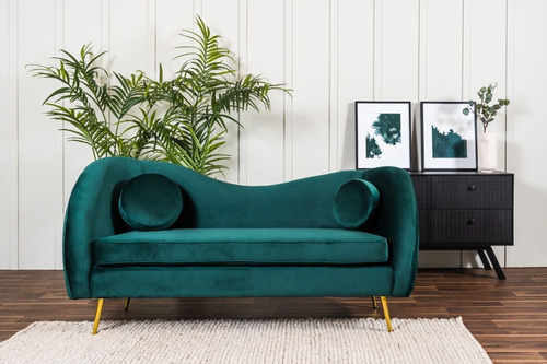 Sofá Salas Modernas Minimalistas Sillones Retro Lounge Color Verde