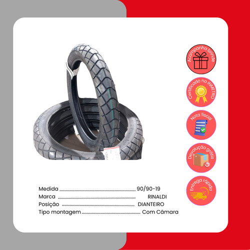 Pneu Dianteiro Bros 150/160 90-90-19 Ft20 Flashtyre