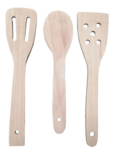 Set De 3 Palas De Madera De Fresno Medianas Para Cocina