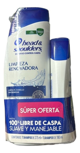 Kit Shampoo Head&shoulders Limpieza Renovadora 375ml + 180ml
