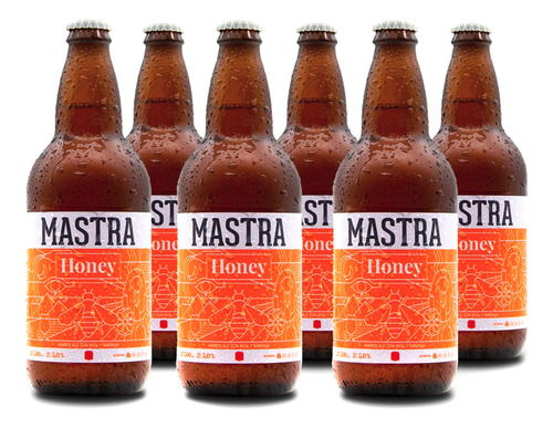 Pack Cerveza Mastra Artesanal, 6 Botellas 500ml - Honey