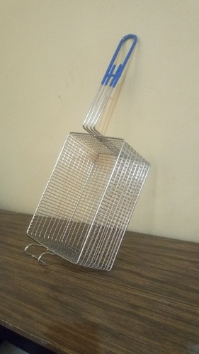 Imagen 3 de 6 de Canastilla Escurridor Para Freidora Nueva De Acero Niquelado