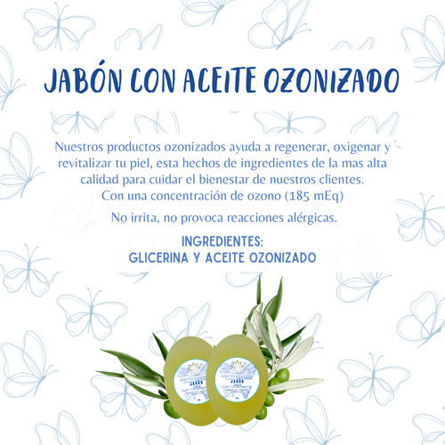 Jabón Con Aceite Ozonizado Organico Aclara Paño Manchas 2pz