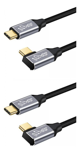 2 Piezas De Cable Usb-c A Usb-c Sincronización De Datos De