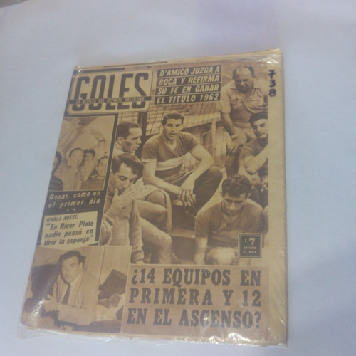 Goles 738 D'amico Boca Juniors Fe Para Titulo 1962 O Galvez