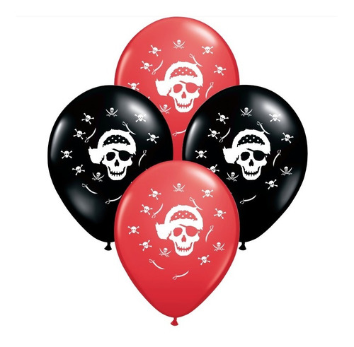 Globos Pirata 12 Pulgadas X 10 Unidades. Chirimbolos