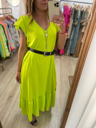 Vestido Largo Liso Mujer The Big Shop