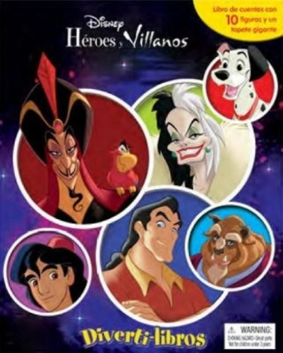 Disney Heroes Y Villanos - Diverti-libros (12 Figuras + Alfo