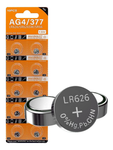 Cotchear 10 Pilas Alcalinas De 1.5 V Ag4 Lr626 L626 Lr626 Lr