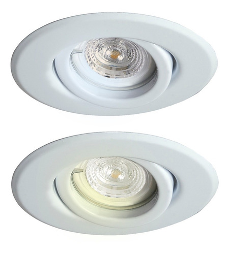Imagen 1 de 5 de Pack X 20 Spot Led Blanco + 20 Focos Led 7w 220v 30° Candil