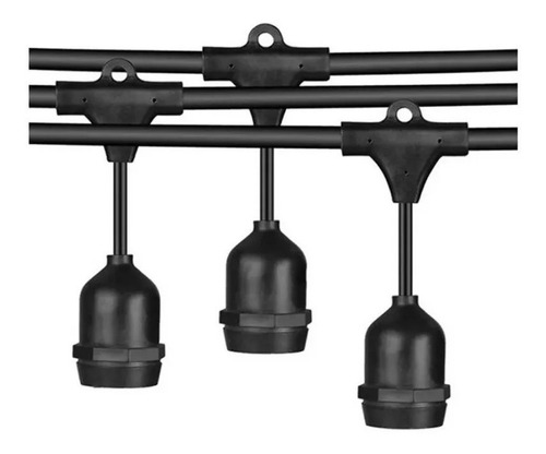 Imagen 4 de 5 de Guirnalda Luces Exterior Feria Kermese Impermeable 6,5 Mts