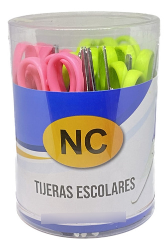 Tijera Escolar Metalica Punta Redondeada 12cm X24u Nc