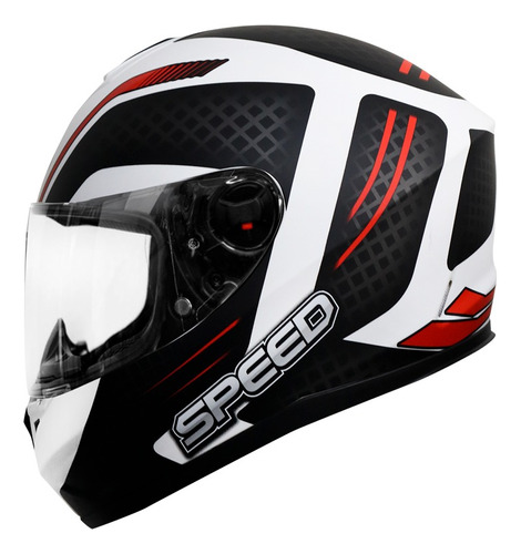 Casco Para Moto Yohe Y966-18#b - Blanco Rojo