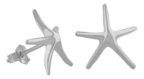 Aretes De Estrella De Mar De Plata Esterlina