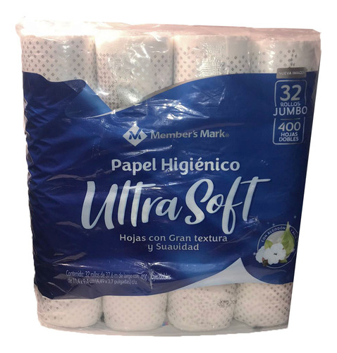 Papel Higiénico Ultra Suave De 32 Rollos Jumbo, Members M.