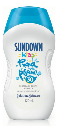 Protetor solar  Sundown  Protetor Solar Praia e Piscina Kids 30FPS  en creme 120mL