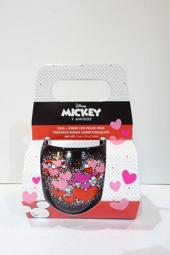 Taza Redonda Mickey Color Negro