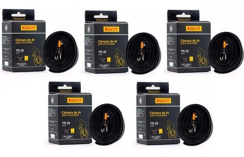 Kit 5 Câmaras Ar Aro 29 Pirelli Bico Presta Fino Mtb 29 X 2