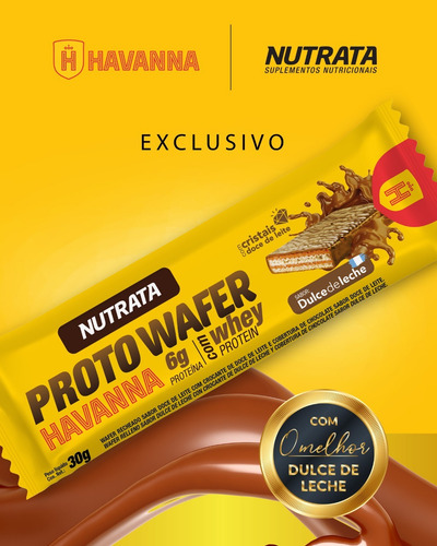12 Proto Wafer Dulce De Leche Havanna Com Whey 30g