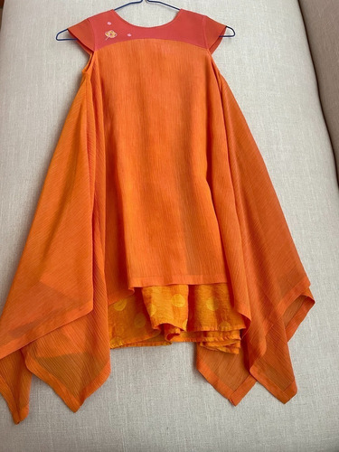 Vestido Catimini 8 Años Naranja