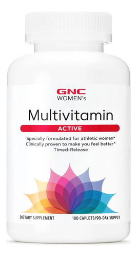 Gnc Women's Ultra Mega Active Multivitamin, 180 Comprimidos,