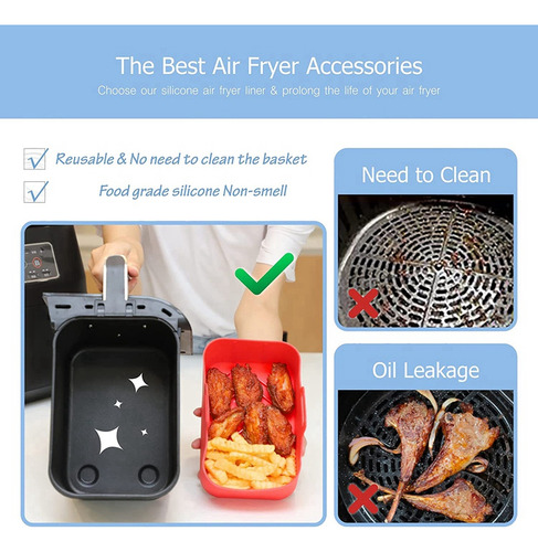 Juego De Forros Para Accesorios Air Fryer Incluye 2 Piezas