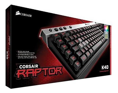 Teclado Gaming Corsair Raptor K40 Retroiluminado Ingles - Sp