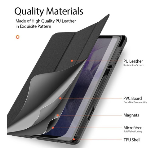 Imagem 7 de 9 de Capa Case Dux Domo Anti Impacto Galaxy Tab S7 Fe (12.4 Pol.)
