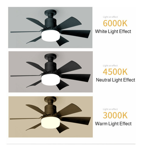 Q Fan Lamps And Lanterns Small With Remote 30w Black