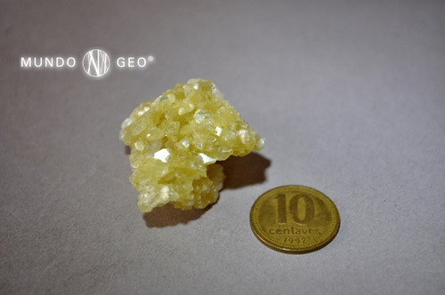 Imagen 2 de 3 de Piedra Mica Amarilla Nro. 1 Pieza De Colección