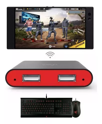 Adaptador para jogar PUBG e FREE FIRE celular Android e Iphone L1