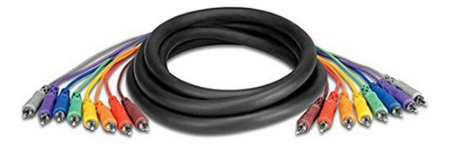 Hosa Serpiente Desequilibrada Rca A Rca - (6.5 Pies) (negro)