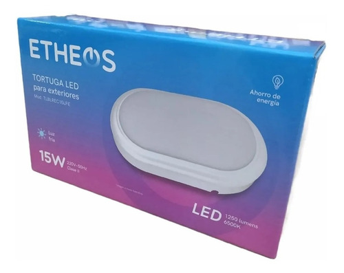 Imagen 2 de 10 de Plafon Exterior Estanco Led Tortuga Oval 15w Puraluz