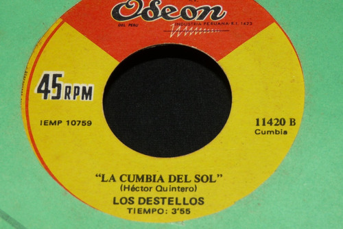 Jch- Los Destellos La Cumbia Del Sol /  Para Elena 45 Rpm 