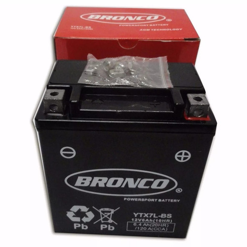 Bateria Bronco Ytx7lbs Honda Cg150/ Tornado /cbx/ybr250 Gel