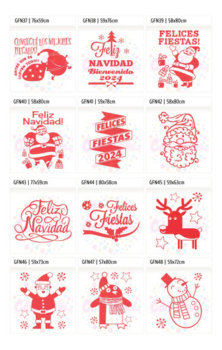 Vinilo Navidad Vidrieras Fiestas Fin Año Nuevo Reyes Sale Rebajas Ploteo