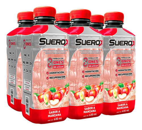 Pack Bebida Isotónica Suerox Manzana 6x630 Ml