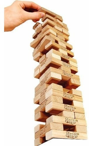 Juego De Mesa Jenga Clásico: Apila Bloques En Torre Hasbro
