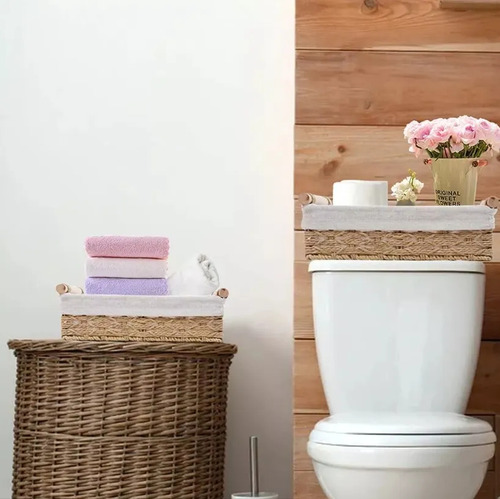 Canastas Organizadora De Caja De Almacenamiento 2pzs Domiviva Color Beige