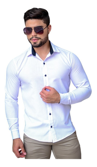 camisa social masculina para casamento civil