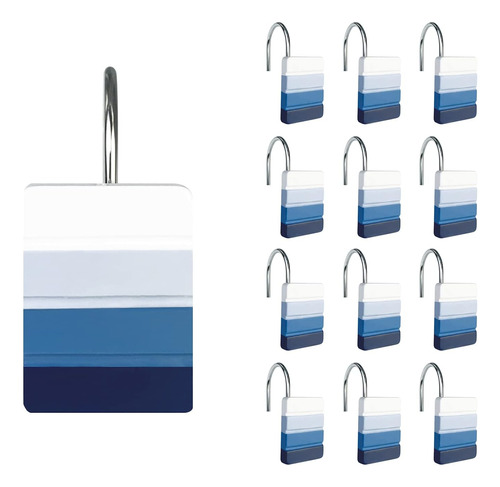 Ganchos Decorativos Para Cortina De Ducha De Color Azul Degr
