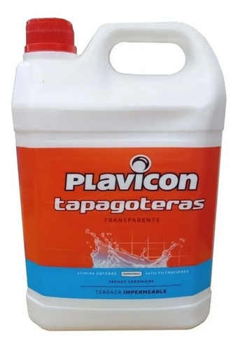 Imagen 1 de 7 de Plavicon Tapagoteras Impermeabilizante Transparente X 4 Lts