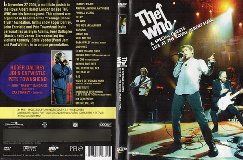 Dvd The Who & Special Guests  Live At The Royal... 