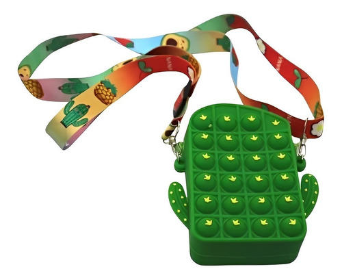 Bolsa Monedero Pop It Antiestres En Forma De Cactus