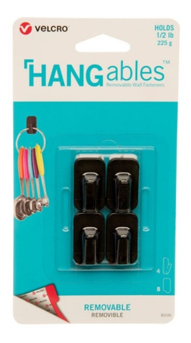 4 Pack Percheros Hangables Velcro Ganchos Adheribles Pared