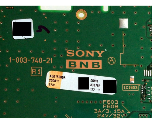 Main Sony A-5015-318-a 1-003-740-21 A5015305a Xbr-55x800h (Usado)