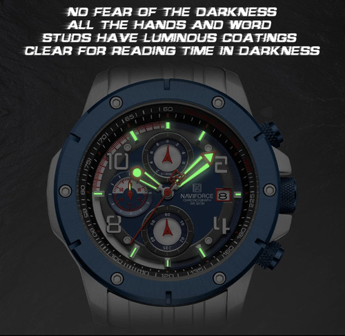 Reloj Nvforce 46mm Acero Inox Cronos Tipo Invicta Casio (Usado)