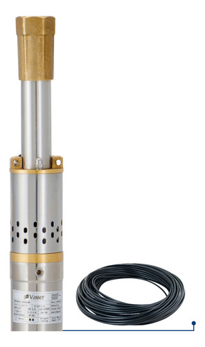 Bomba Sumergible Pozo Vasser De Motorarg 2 Bt2 Cable 0.5 Hp
